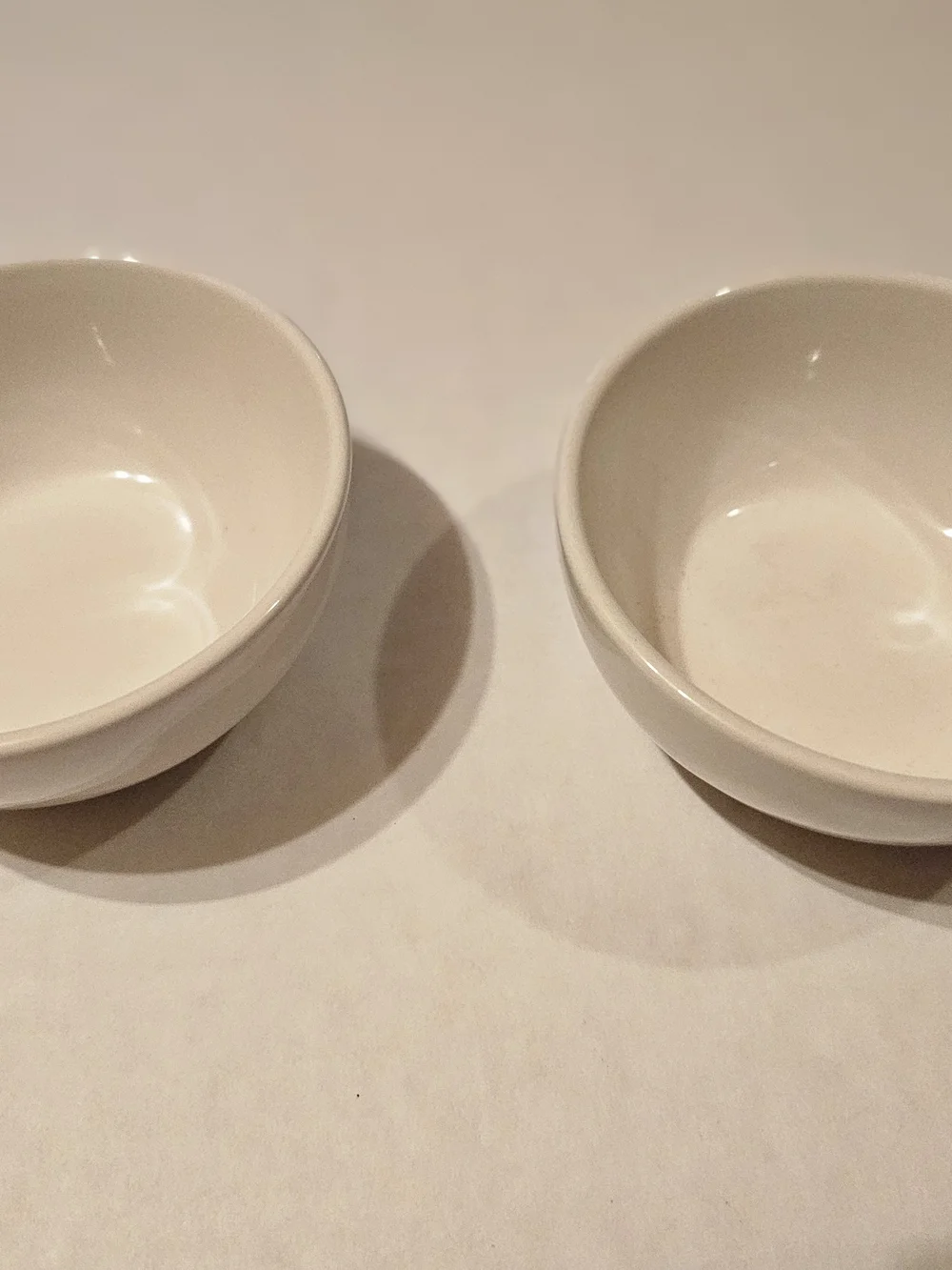 Rae Dunn White Ceramic Bowls with Black Lettering - Set of 2